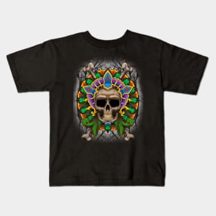 Skull with headdress Kids T-Shirt